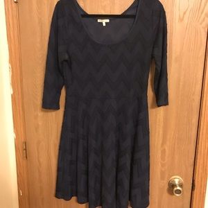 Navy Blue 1/4 sleeve dress